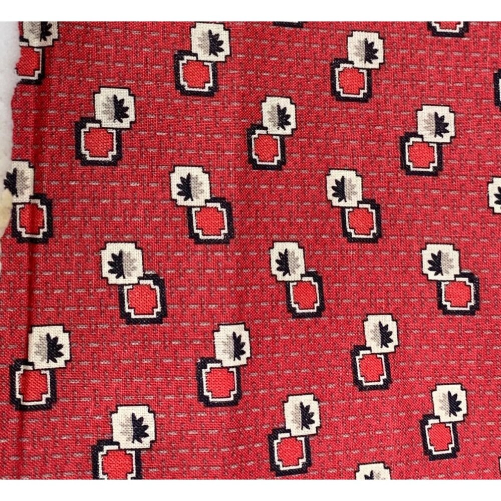 Vintage J. Gutcheon The American Classic Line Red 34"x42" Fabric with Geometric